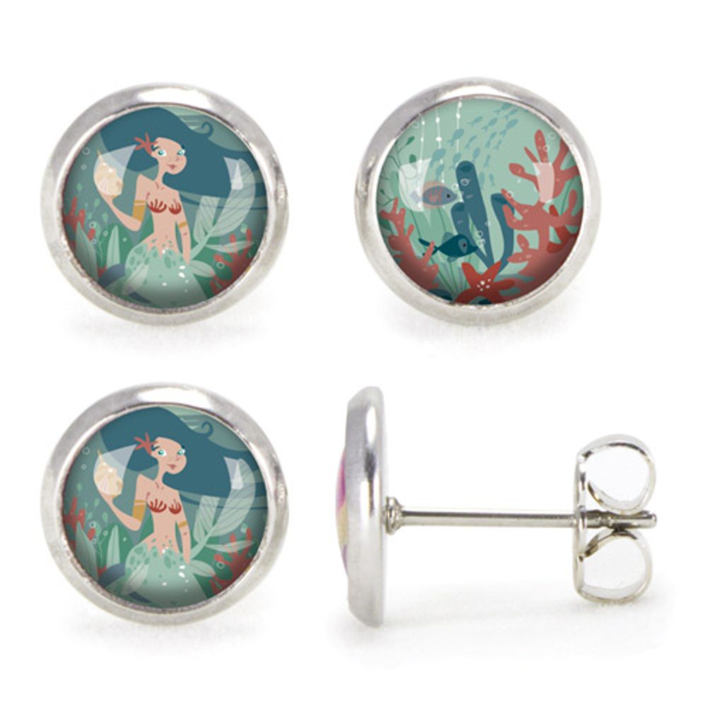 Bijoux - Ears Studs Les Minis Famille Sirène / Océan - LES MINIS D'EMILIE