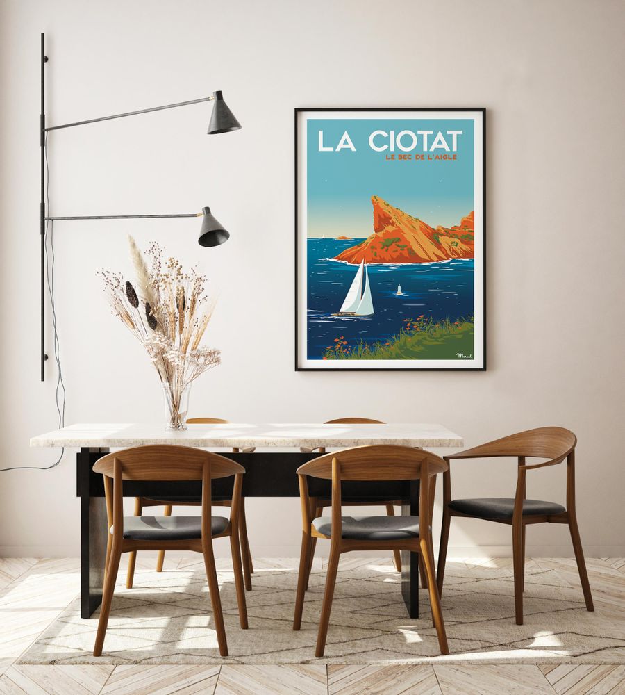 Affiches - Affiche LA CIOTAT "Le Bec de l'Aigle" - MARCEL TRAVELPOSTERS