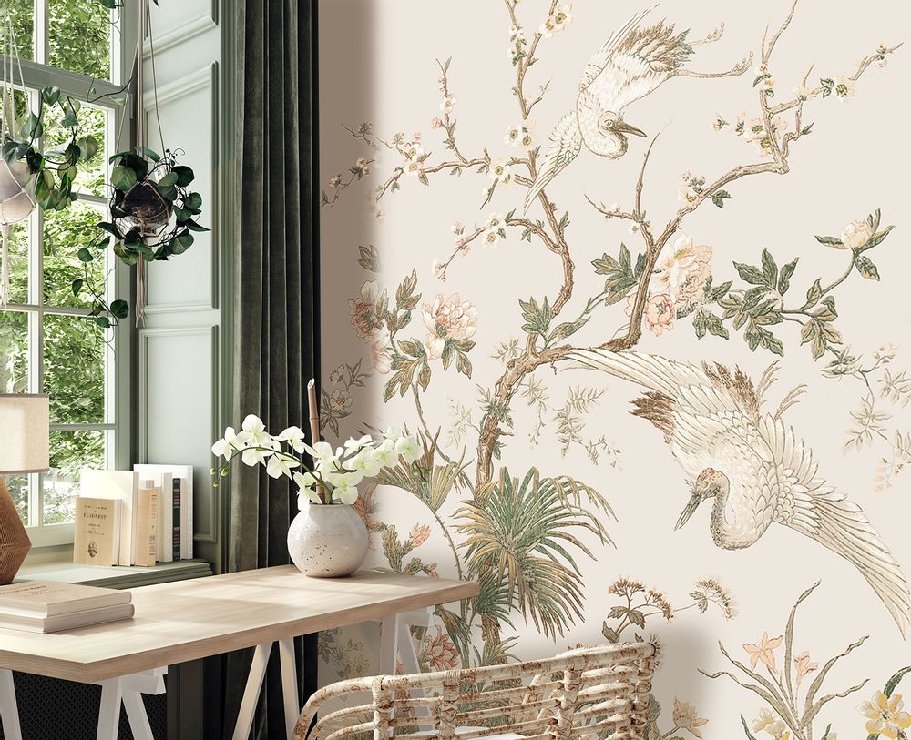Other wall decoration - FLEURS DE PRUNIER scenic wallpaper - LE GRAND SIÈCLE