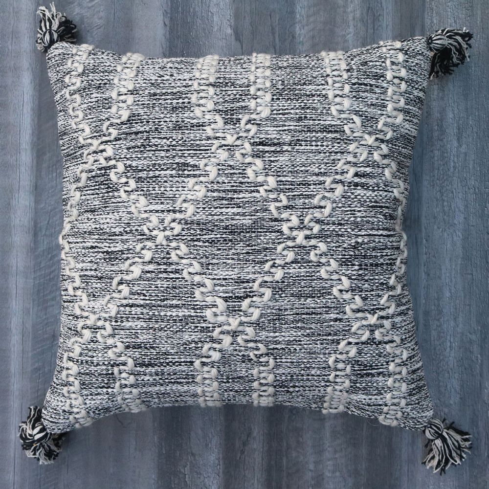 Fabric cushions - Woven Cotton Cushion - MEEM RUGS