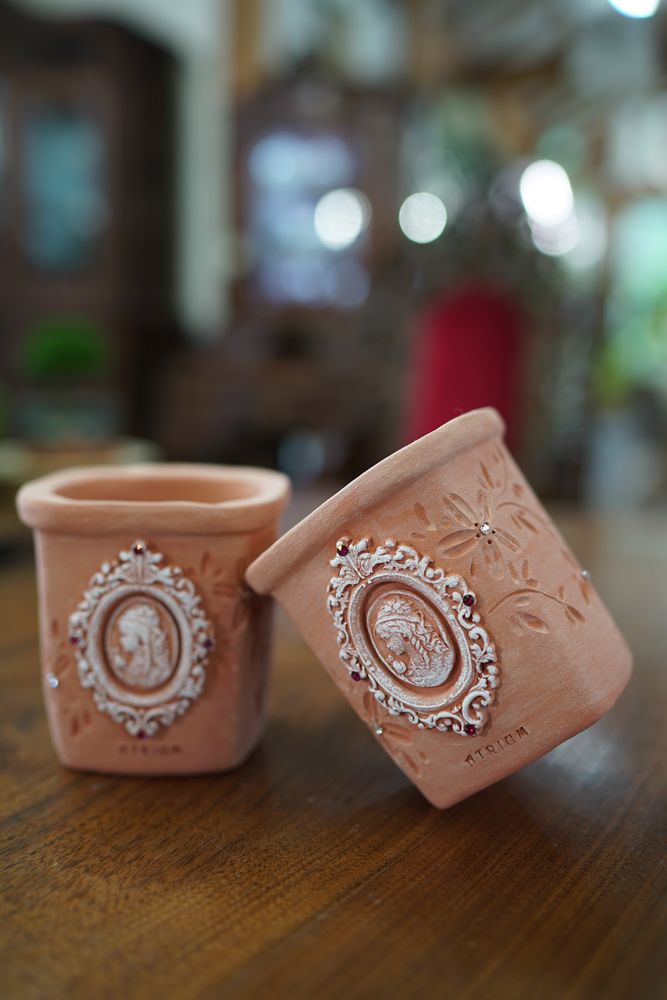 Vases - Pots carrés en terre cuite faits à la main. - ATRIUM DESIGN STUDIO