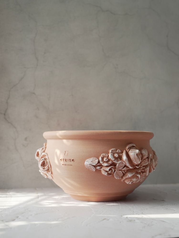 Vases - Elegancia - Handmade terracotta flower pot. - ATRIUM DESIGN STUDIO