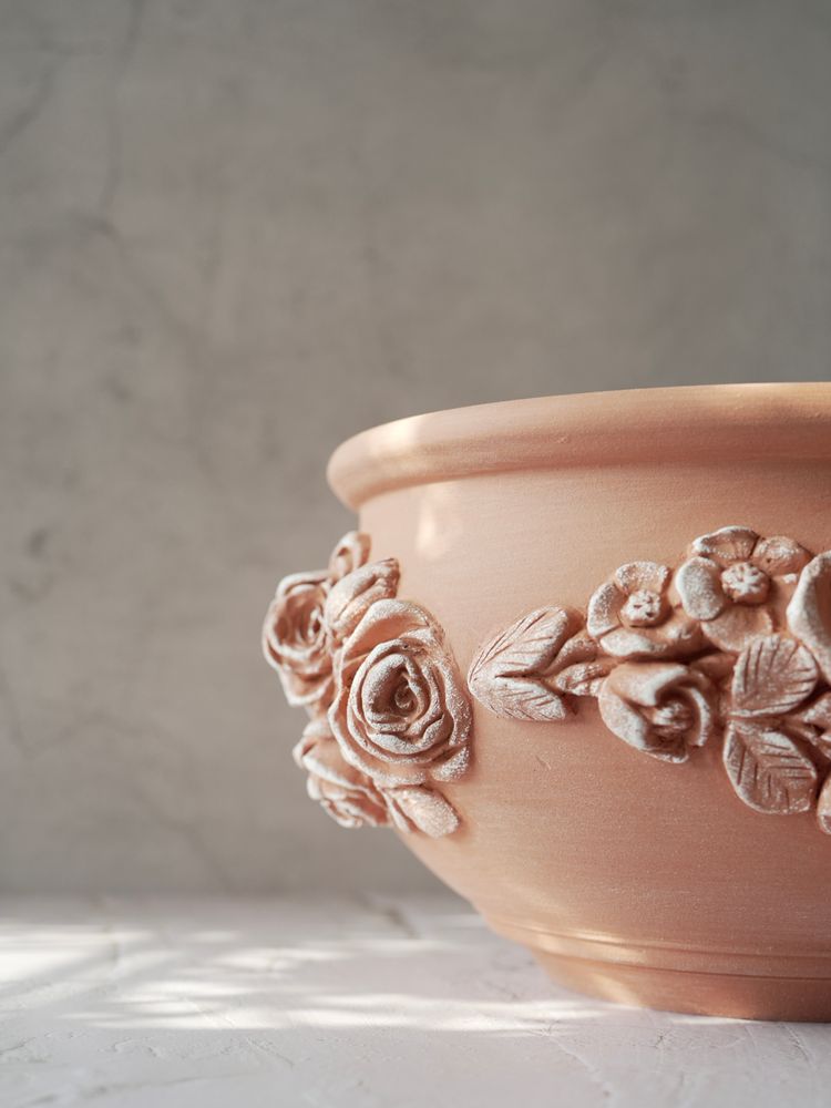 Vases - Elegancia - Handmade terracotta flower pot. - ATRIUM DESIGN STUDIO
