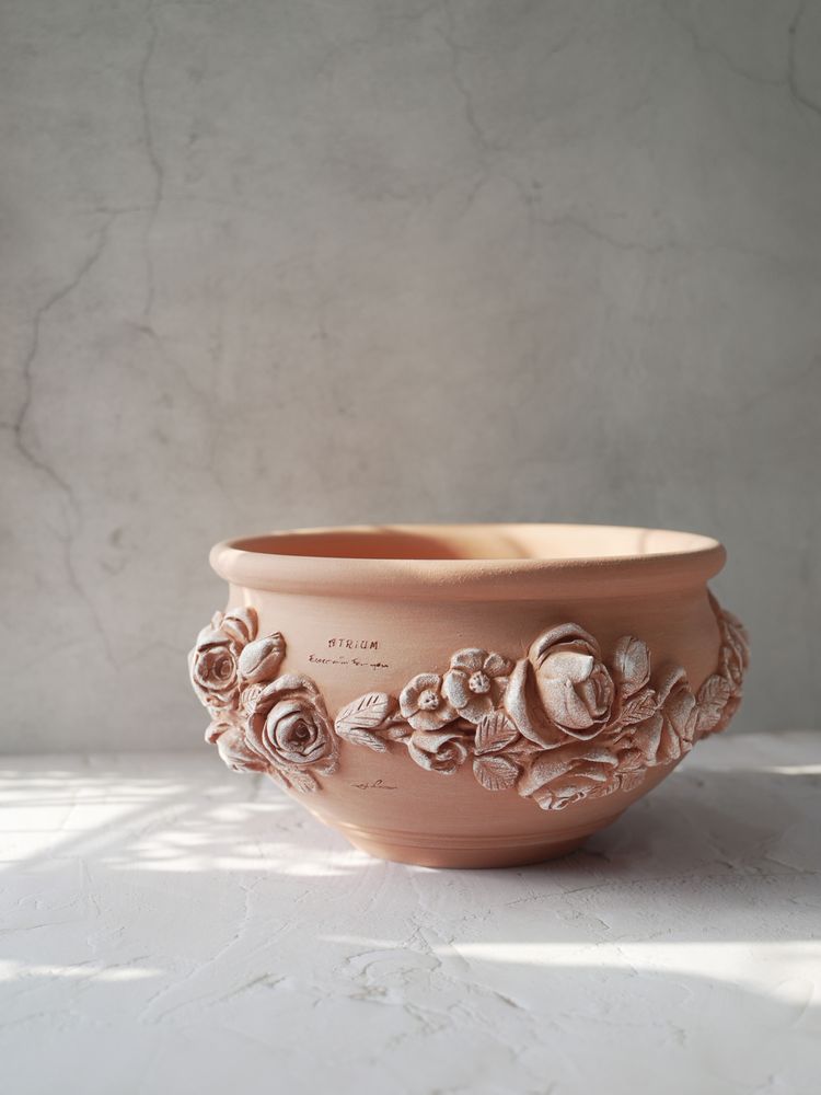Vases - Elegancia - Handmade terracotta flower pot. - ATRIUM DESIGN STUDIO