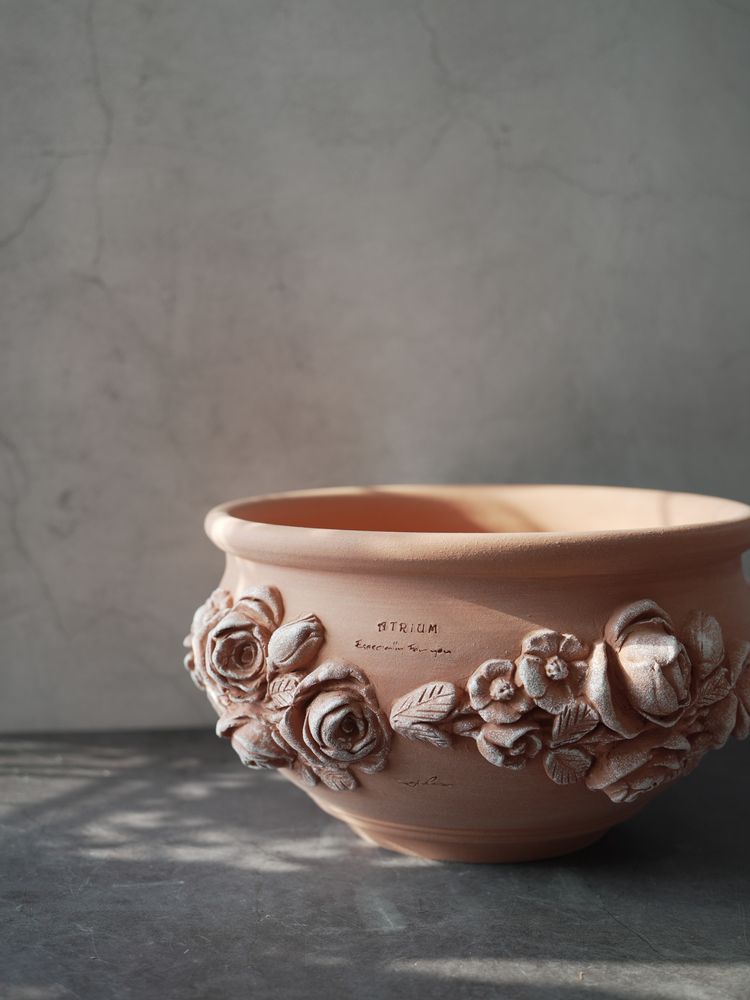Vases - Elegancia - Handmade terracotta flower pot. - ATRIUM DESIGN STUDIO