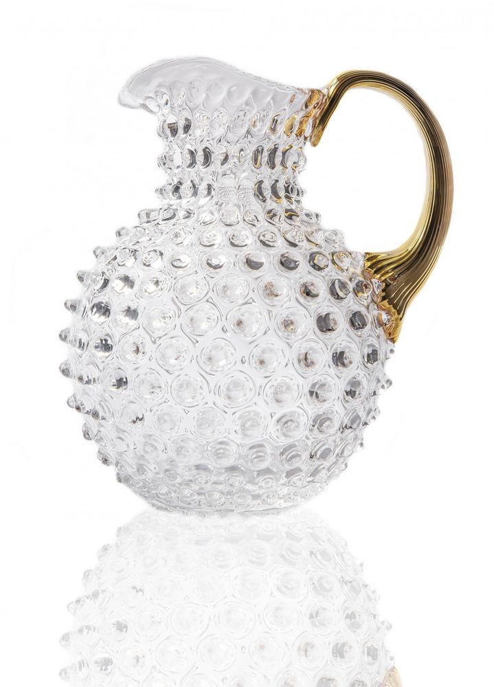 Carafes - Pichet Paris Hobnail 2L Cristal+Doré - ANNA VON LIPA