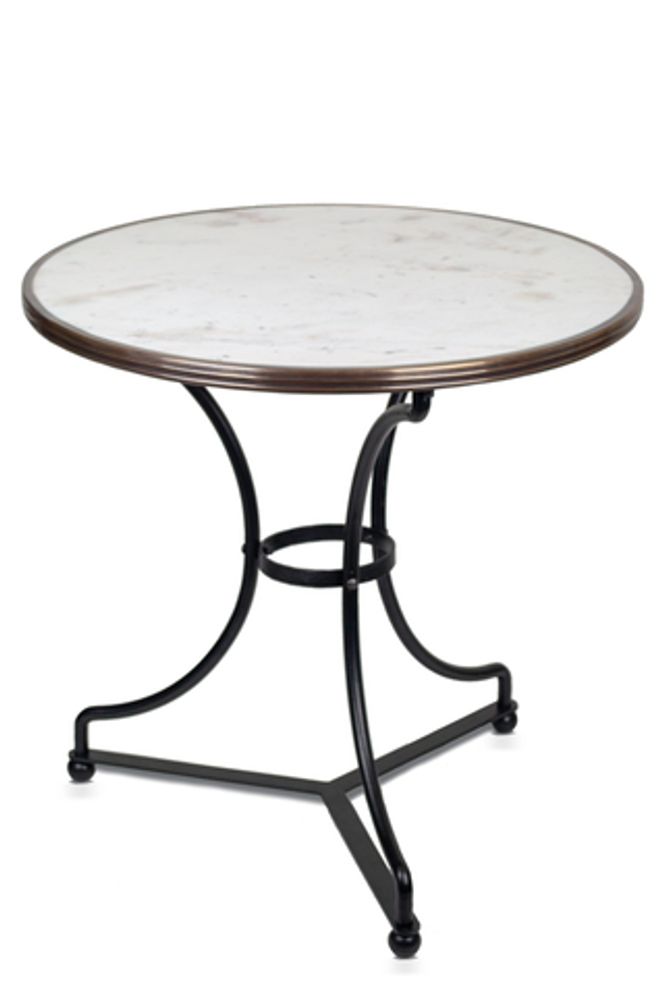 Other tables - White marble bistro table, 71 cm in diameter - BONNECAZE ABSINTHE & HOME