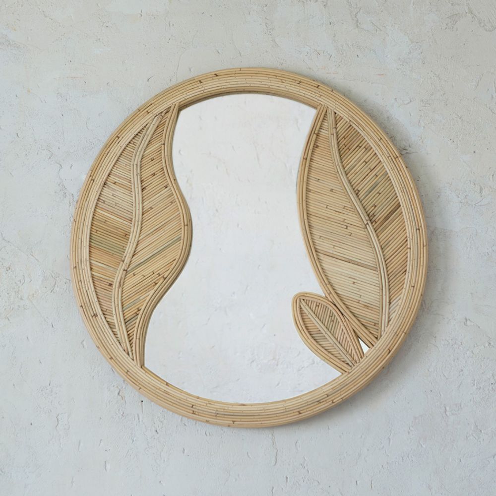 Hotel bedrooms - Rattan Mirror - MAHE HOMEWARE