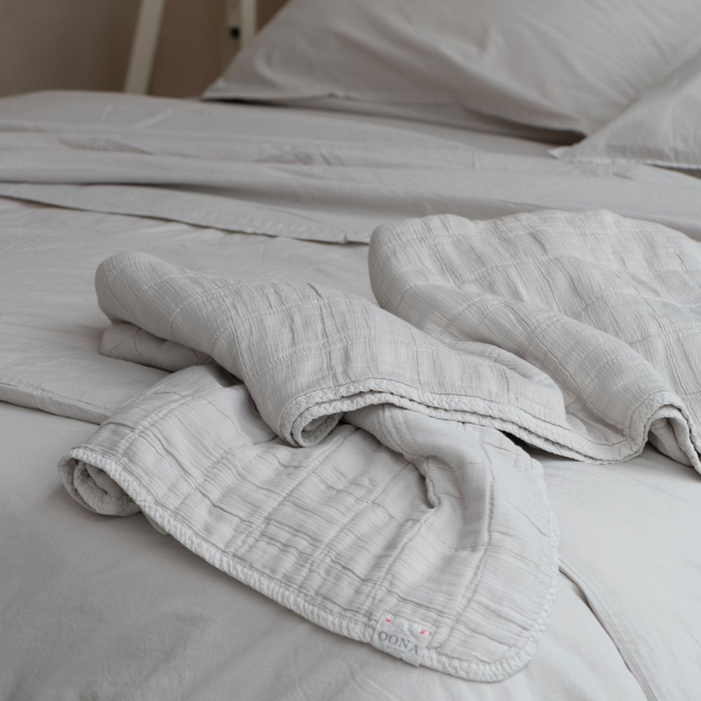 Bed linens - Square Quilted Gauze bedspread - OONA HOME