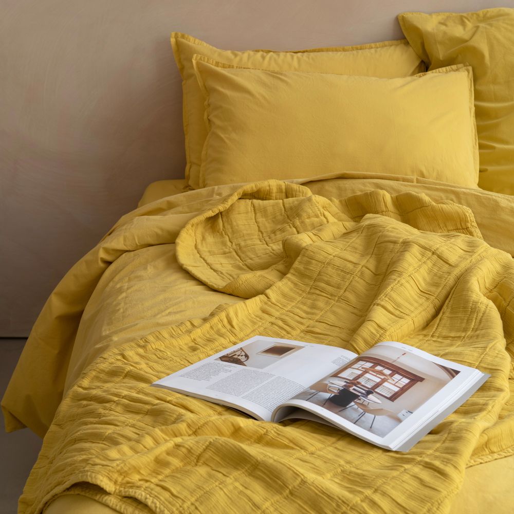 Bed linens - Square Quilted Gauze bedspread - OONA HOME