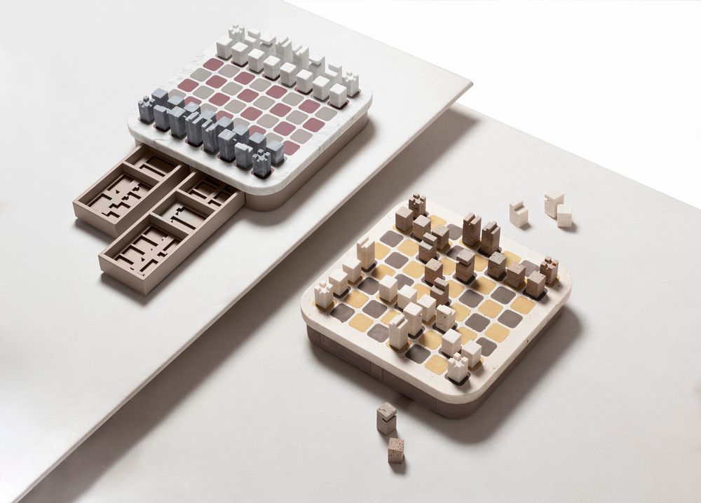 Decorative objects - DELOS MARBLE CHESS SET - GIOBAGNARA
