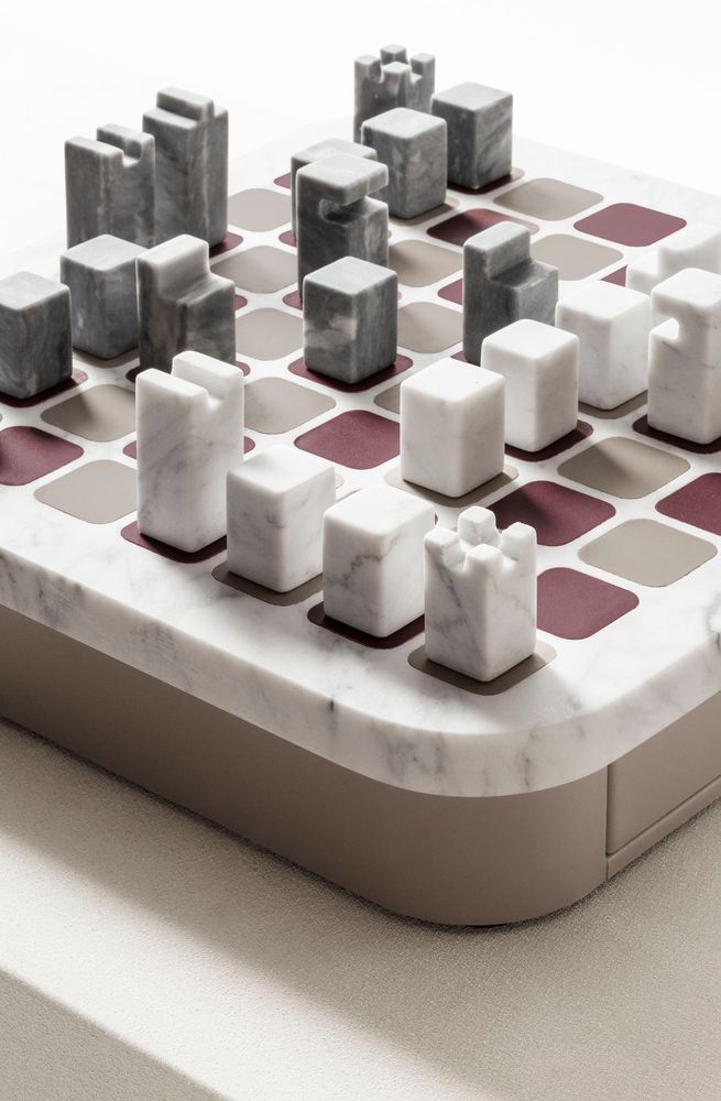 Decorative objects - DELOS MARBLE CHESS SET - GIOBAGNARA