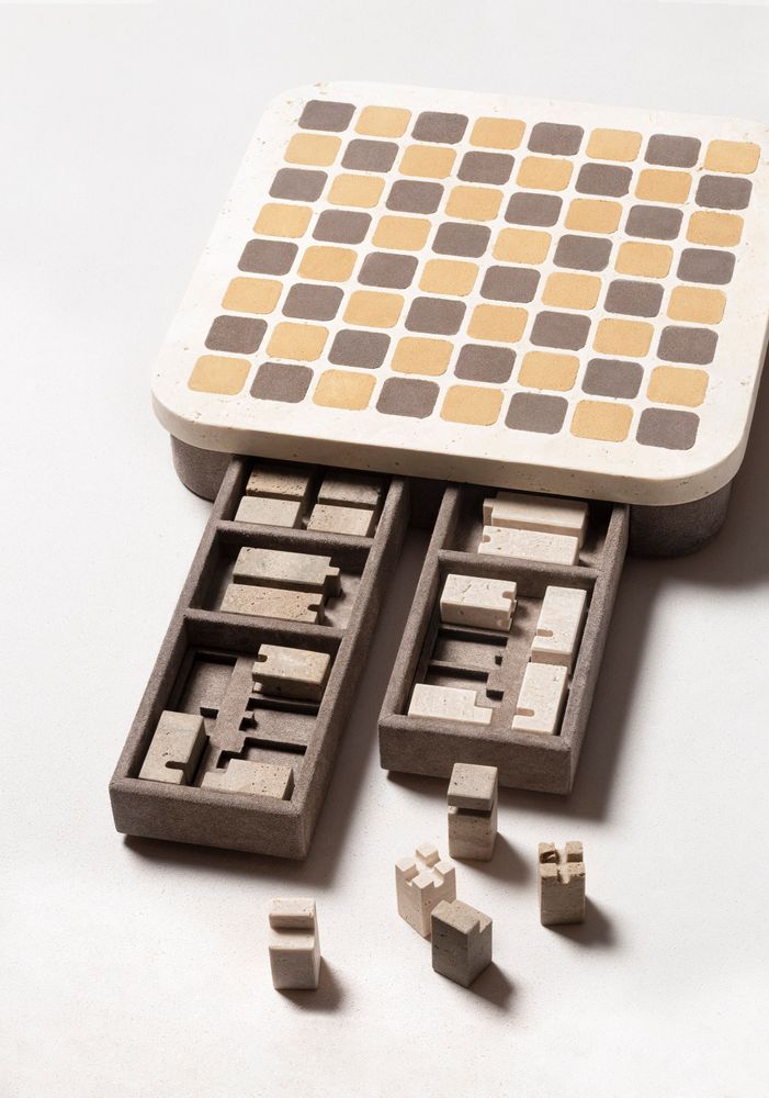 Decorative objects - DELOS MARBLE CHESS SET - GIOBAGNARA