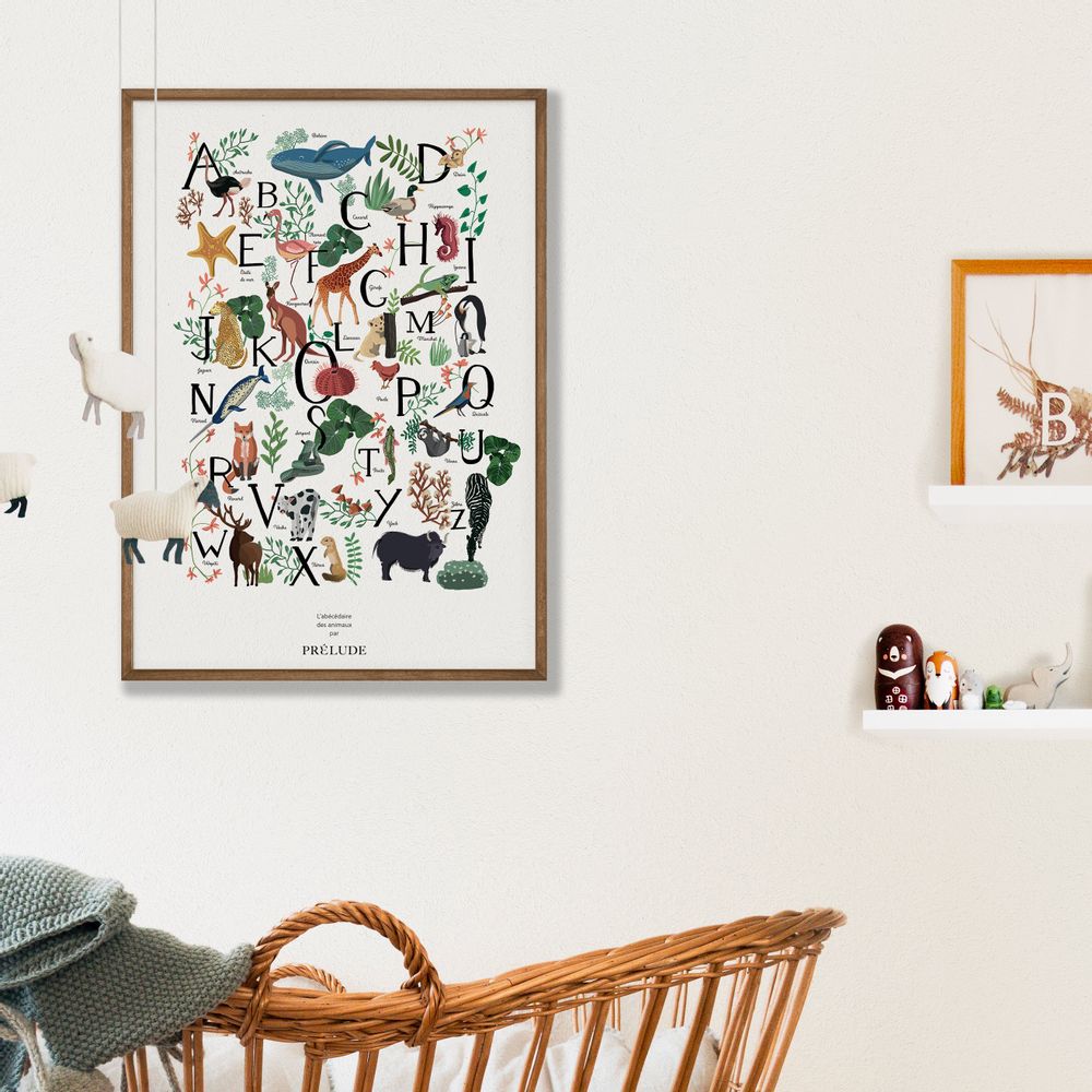Affiches - L'abécédaire des animaux | design unique. - PRÉLUDE