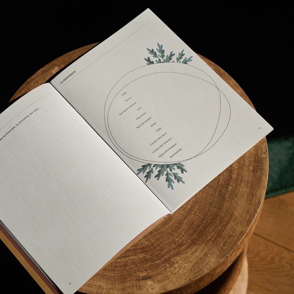 Papeterie - Le carnet de grossesse et post-partum | illustré. - PRÉLUDE