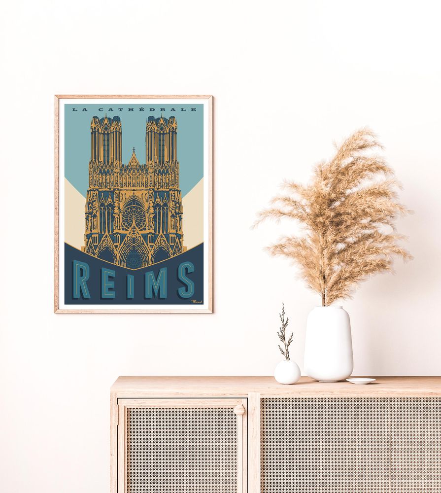 Affiches - Affiche REIMS "La Cathédrale" - MARCEL TRAVELPOSTERS
