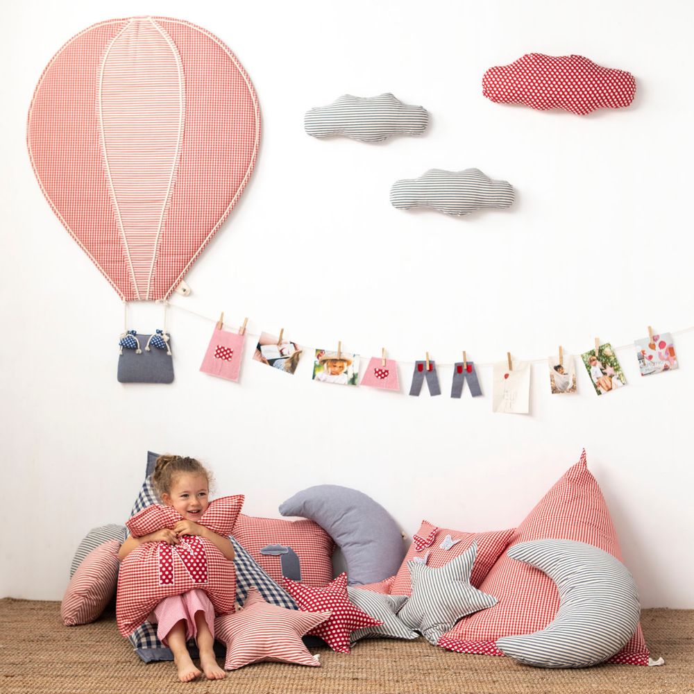 Other wall decoration - La Mongolfiera Giovanna - STOFFAMICO - Textile Wall Decoration - MISCIMU' AMICI DI STOFFA