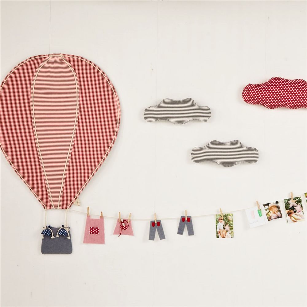Other wall decoration - La Mongolfiera Giovanna - STOFFAMICO - Textile Wall Decoration - MISCIMU' AMICI DI STOFFA