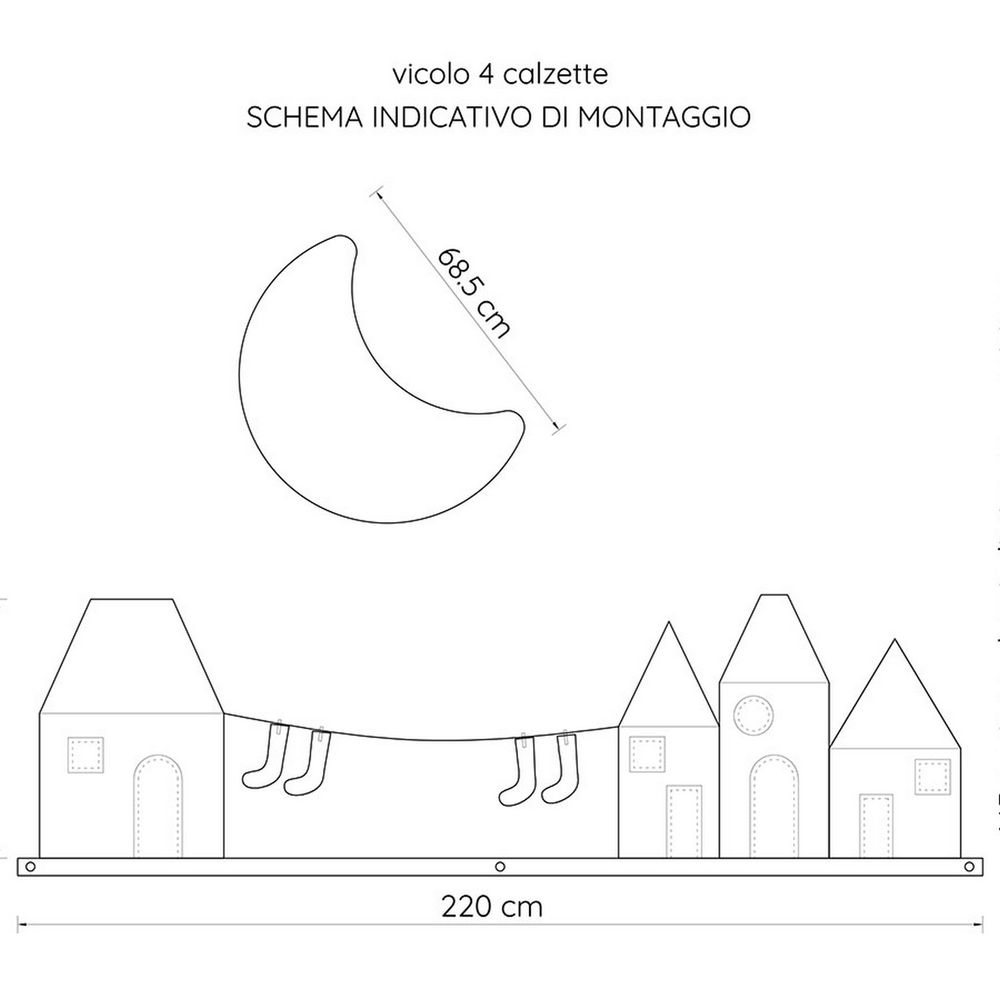 Other wall decoration - Vicolo 4 Calzette - STOFFAMICO - Textile Wall Decoration - MISCIMU' AMICI DI STOFFA