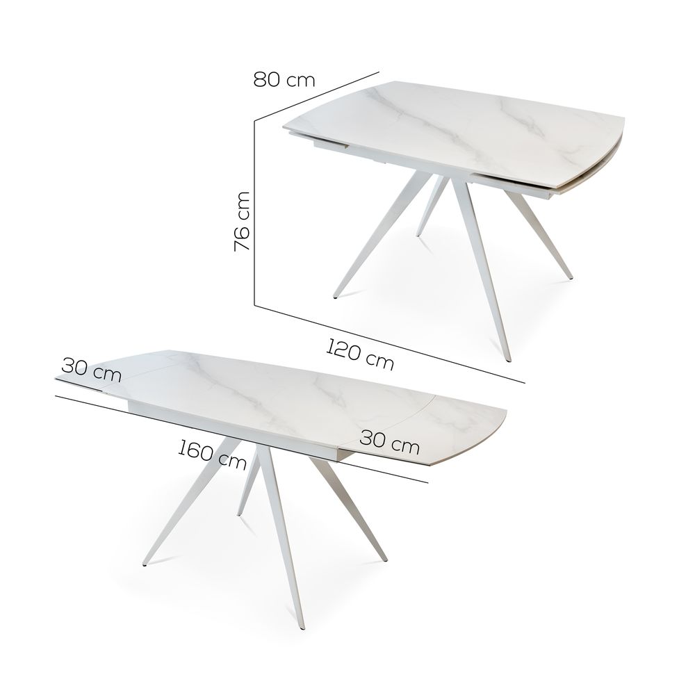 Dining Tables - Cribel Florida Table, marble effect  - CRIBEL