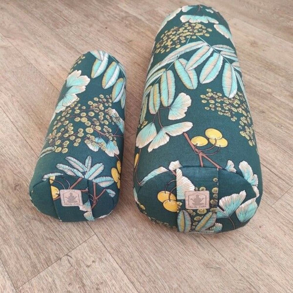 Cushions - Green Ginkgo Bolster - L'ATELIER DES CREATEURS