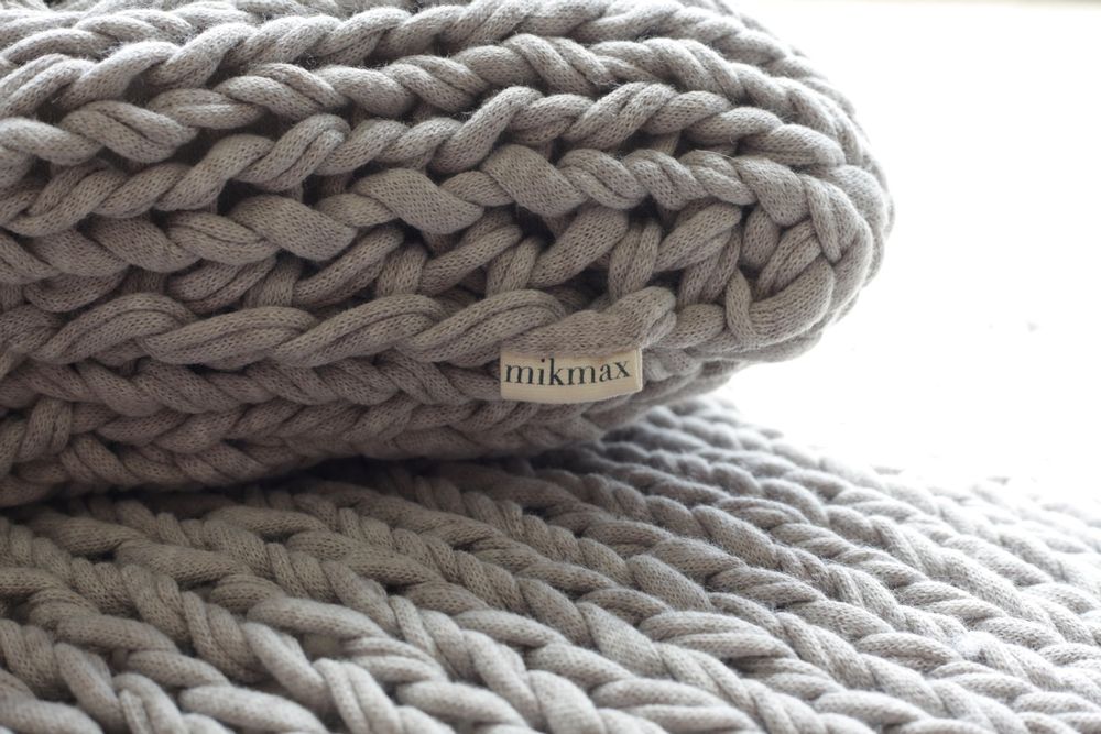 Fabric cushions - DECORATIVE CUSHION KNIT HANDMADE - MIKMAX BARCELONA