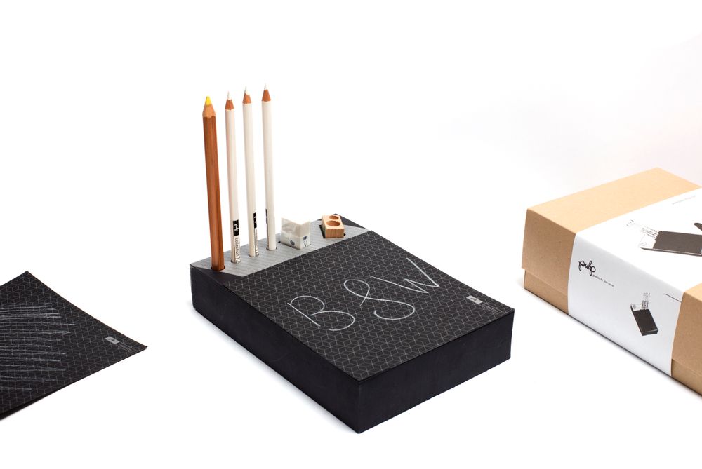 Gifts - Memo Pad & Organizer - Black Pencils - PULP SHOP