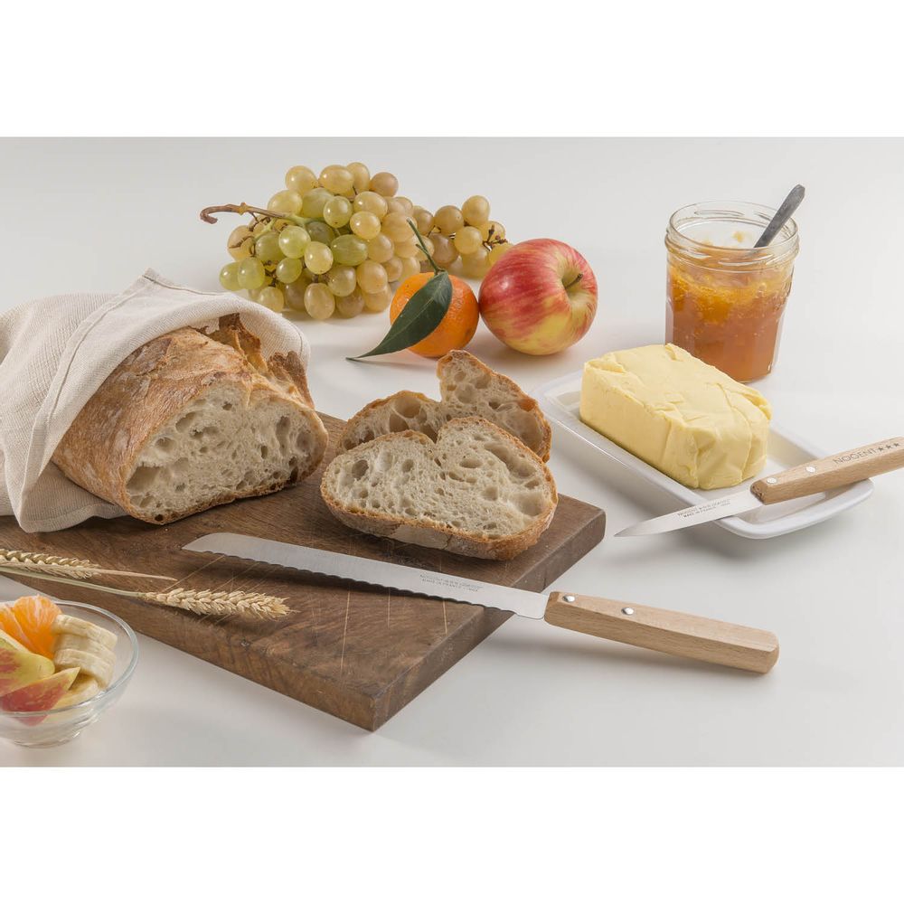 Couteaux - Couteau à pain – Manche hêtre – Nogent*** – Classic. - NOGENT***