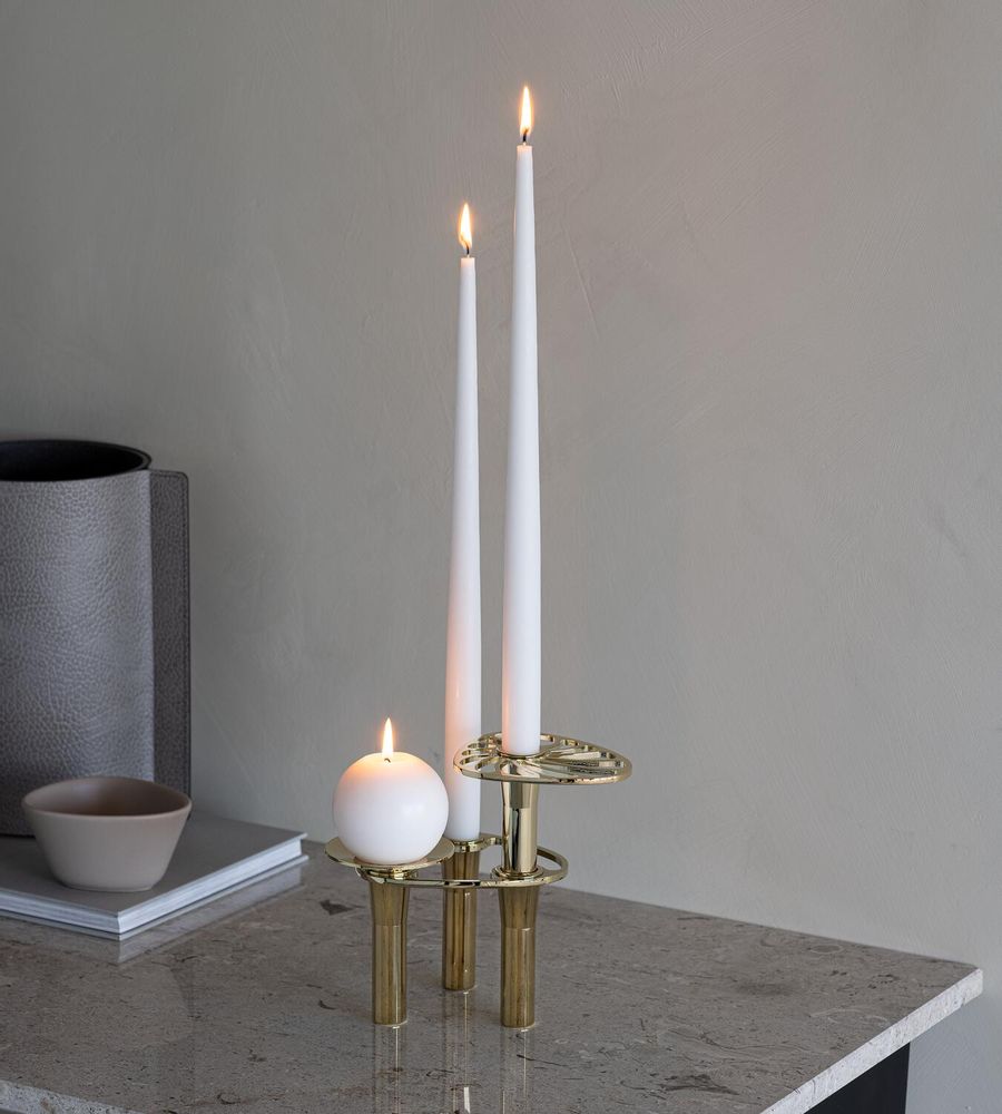 Objets personnalisables - LIND CURVE BOUGEOIRS MODULAIRES, GOLD - LIND DNA