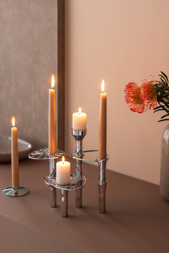 Objets personnalisables - LIND CURVE BOUGEOIRS MODULAIRES, CHROME - LIND DNA