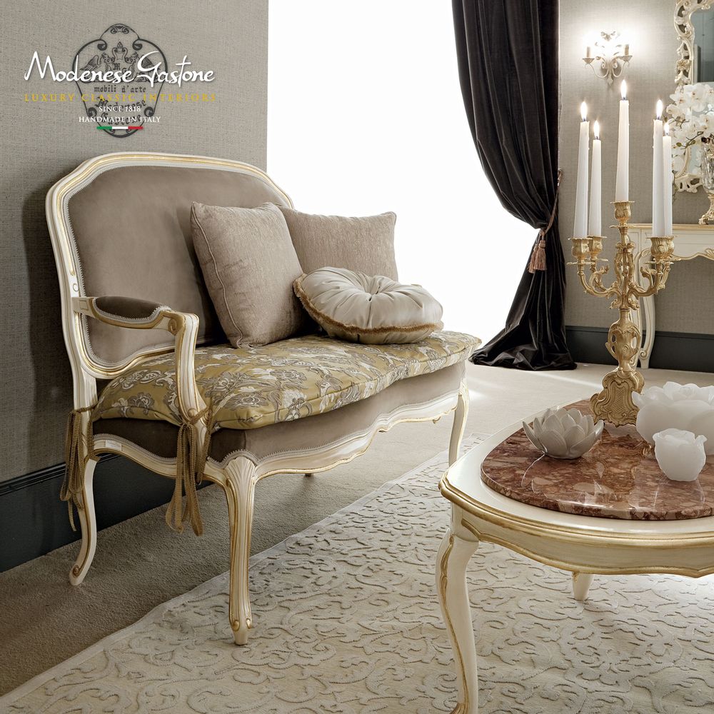Upholstery fabrics - Casanova Classic 3-seater Sofa - MODENESE LUXURY FURNITURE