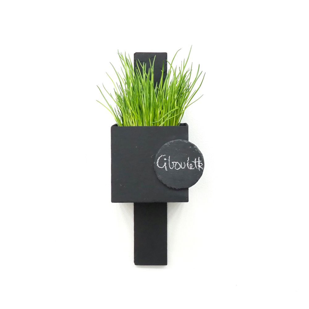 Green walls - Natural Slate Planter for Herbs Totem - LE TRÈFLE BLEU