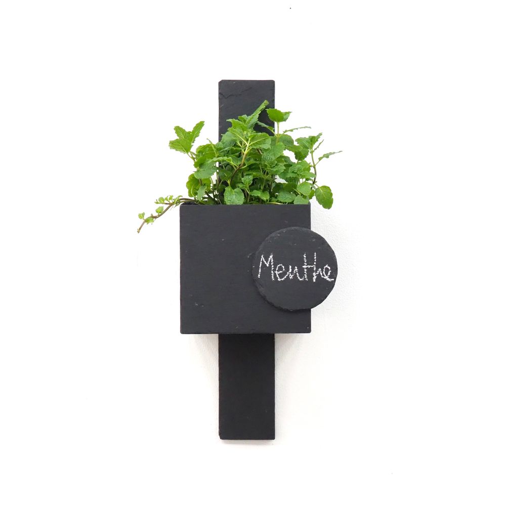 Green walls - Natural Slate Planter for Herbs Totem - LE TRÈFLE BLEU