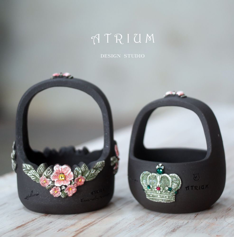 Vases - Baguni- Pot panier, pot de fleurs en terre cuite fait main - ATRIUM DESIGN STUDIO