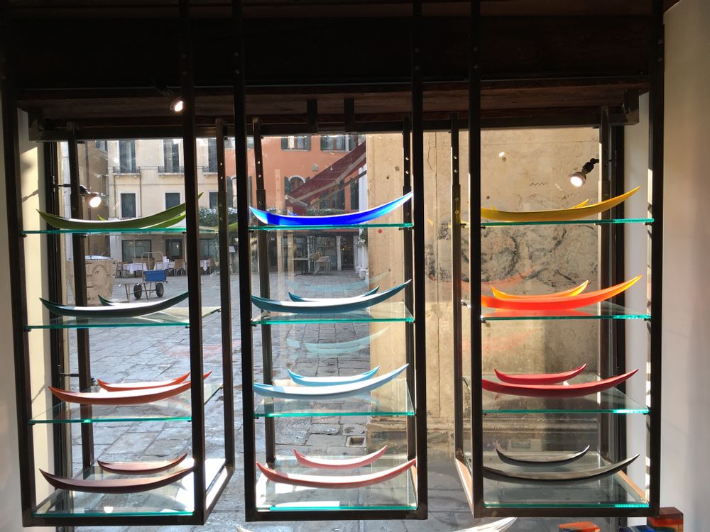 Art glass - Gondola Sculpture - ALFIER GLASSTUDIO