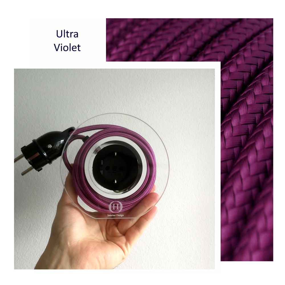 Chambres d'hôtels - Rallonge pour 2 fiches - Ultra Violette - OH INTERIOR DESIGN