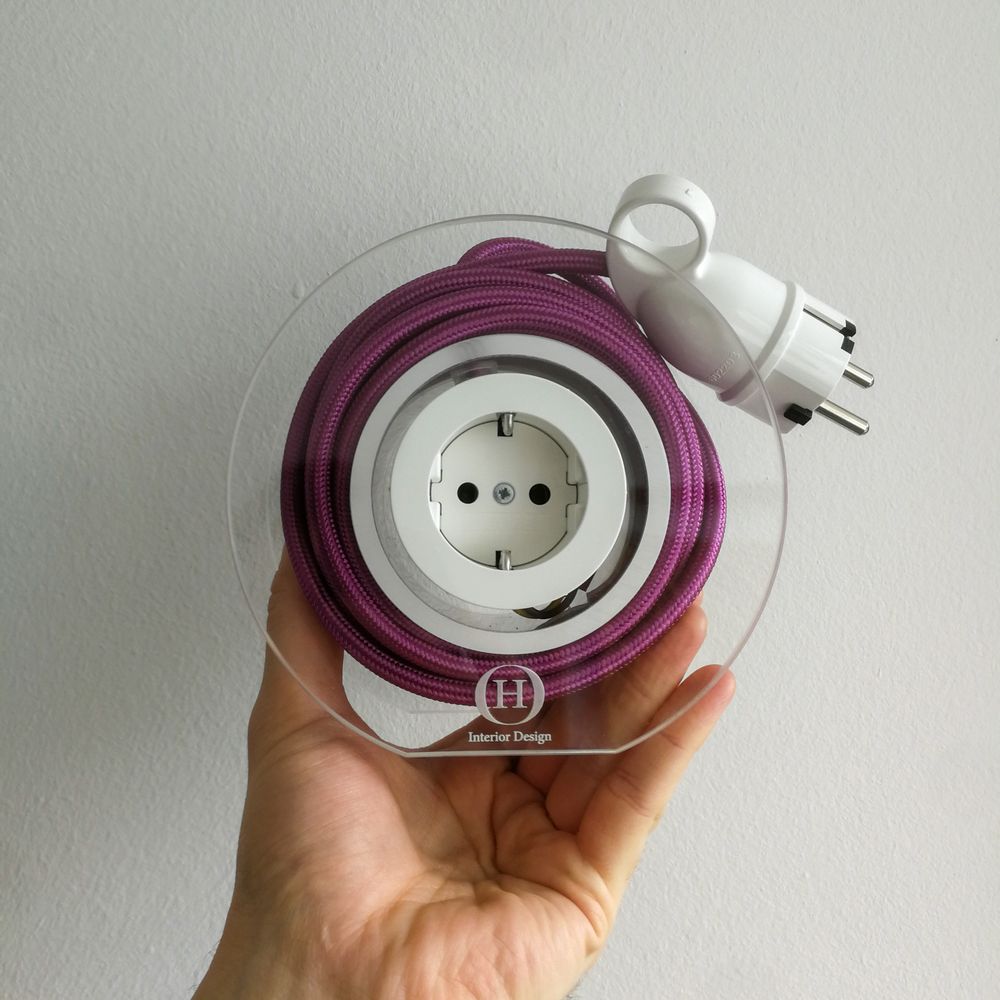 Chambres d'hôtels - Rallonge pour 2 fiches - Ultra Violette - OH INTERIOR DESIGN