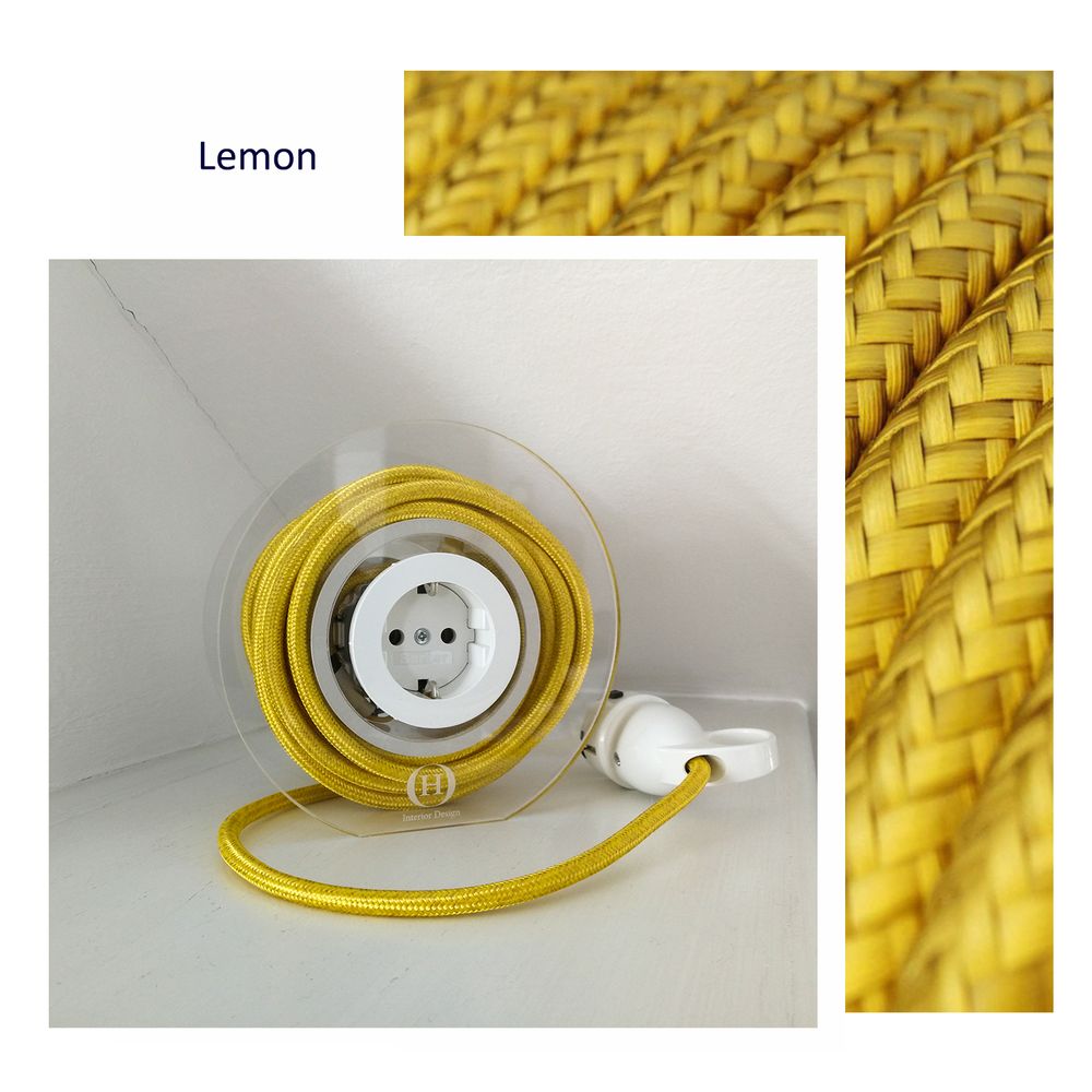 Objets design - Rallonge pour 2 fiches - Jaune citron - OH INTERIOR DESIGN