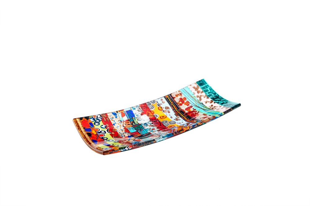 Trays - Damasco R30 multicolor tray - ALFIER GLASSTUDIO