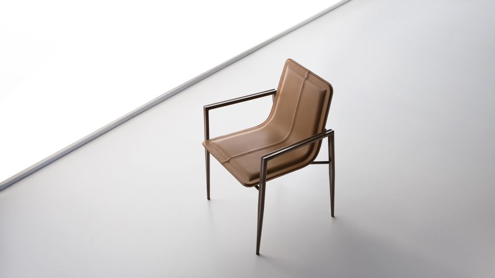 Chairs - MUSA Chair - metal+leather - DOIMO BRASIL