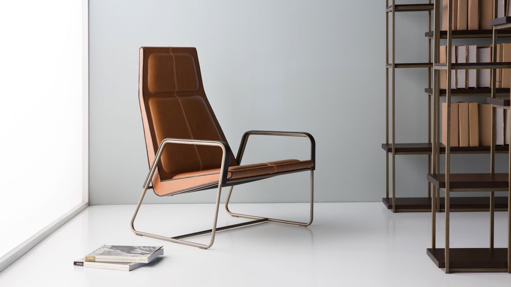 Lounge chairs - VOGUE Lounge Chair -metal+leather - DOIMO BRASIL