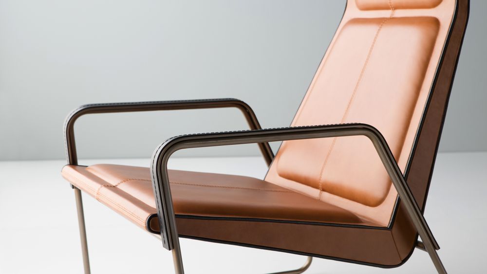 Lounge chairs - VOGUE Lounge Chair -metal+leather - DOIMO BRASIL