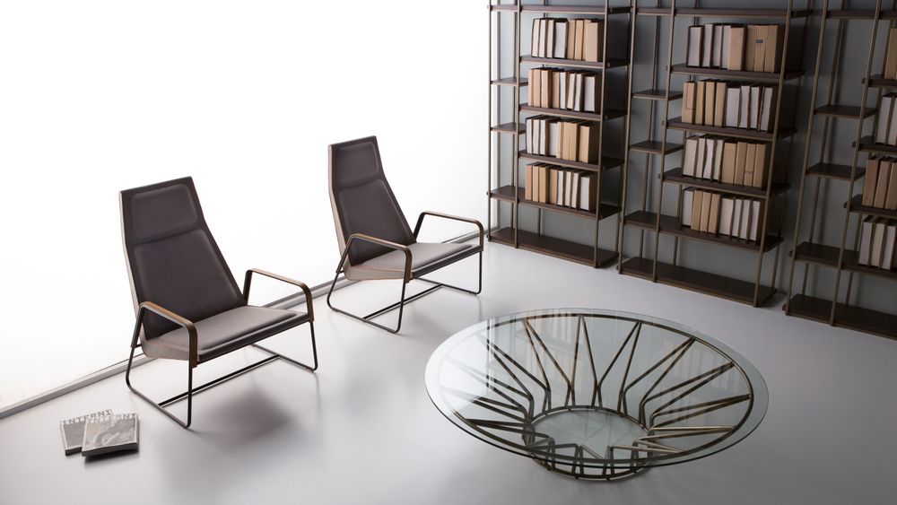 Lounge chairs - VOGUE Lounge Chair -metal+leather - DOIMO BRASIL