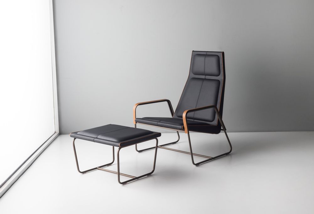 Lounge chairs - VOGUE Lounge Chair -metal+leather - DOIMO BRASIL