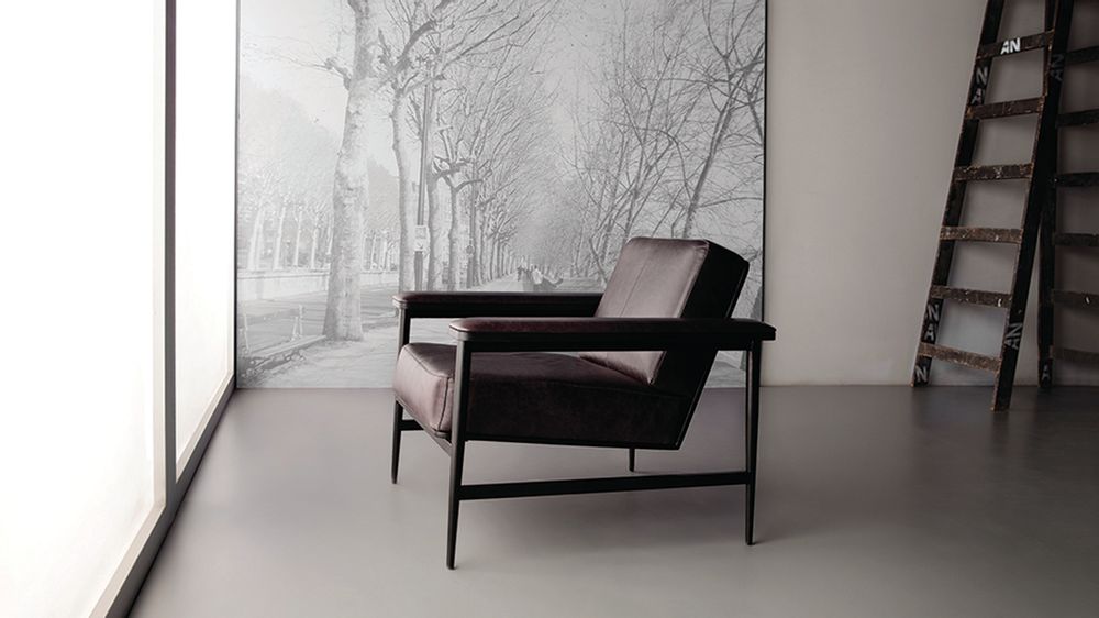 Lounge chairs - OPEN Louge Chair- metal+leather - DOIMO BRASIL