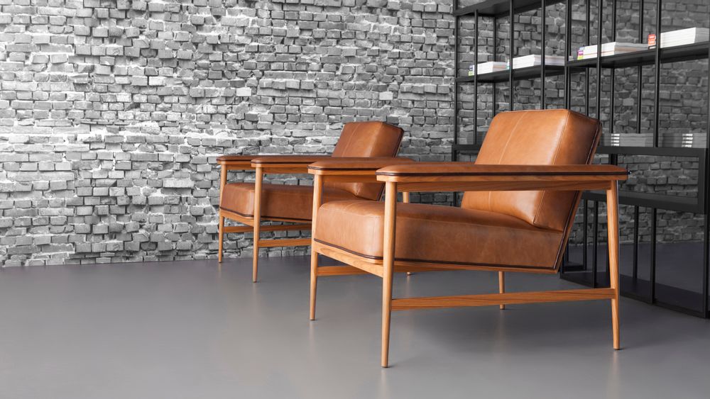 Lounge chairs - OPEN Louge Chair- metal+leather - DOIMO BRASIL