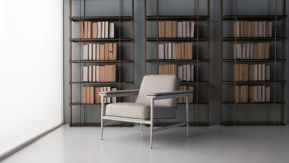 Lounge chairs - OPEN Louge Chair- metal+leather - DOIMO BRASIL