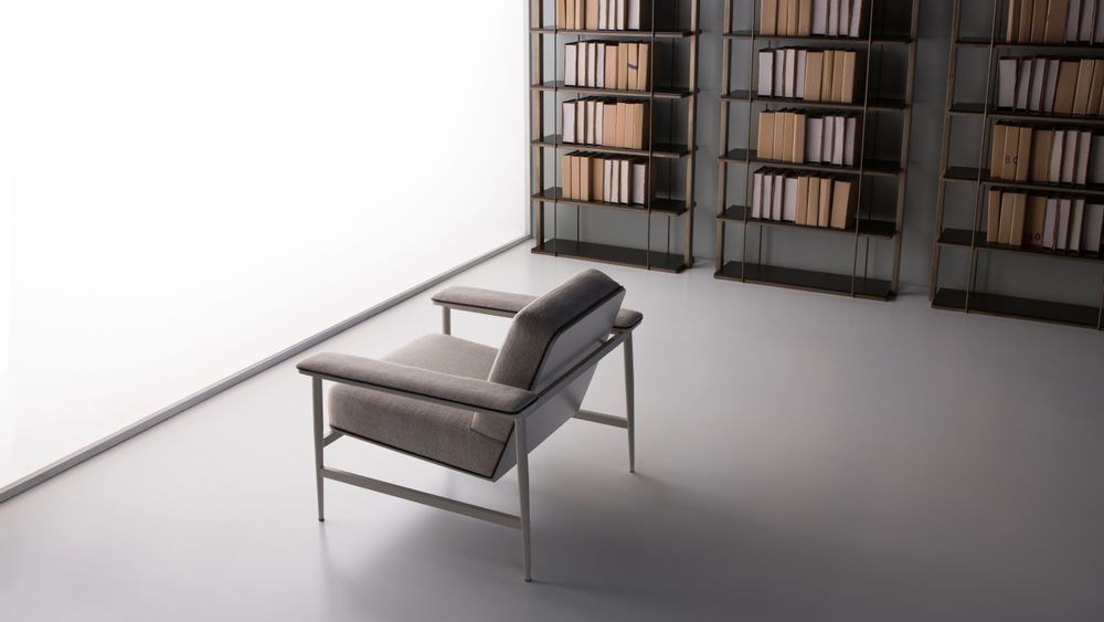 Lounge chairs - OPEN Louge Chair- metal+leather - DOIMO BRASIL