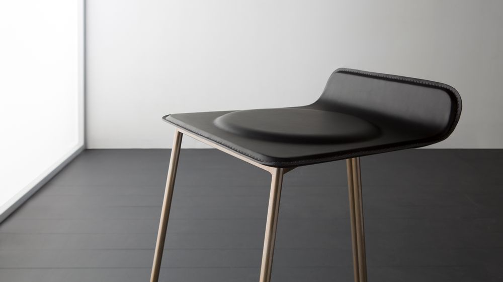 Tabourets - Tabouret DROPS- métal+cuir - DOIMO BRASIL