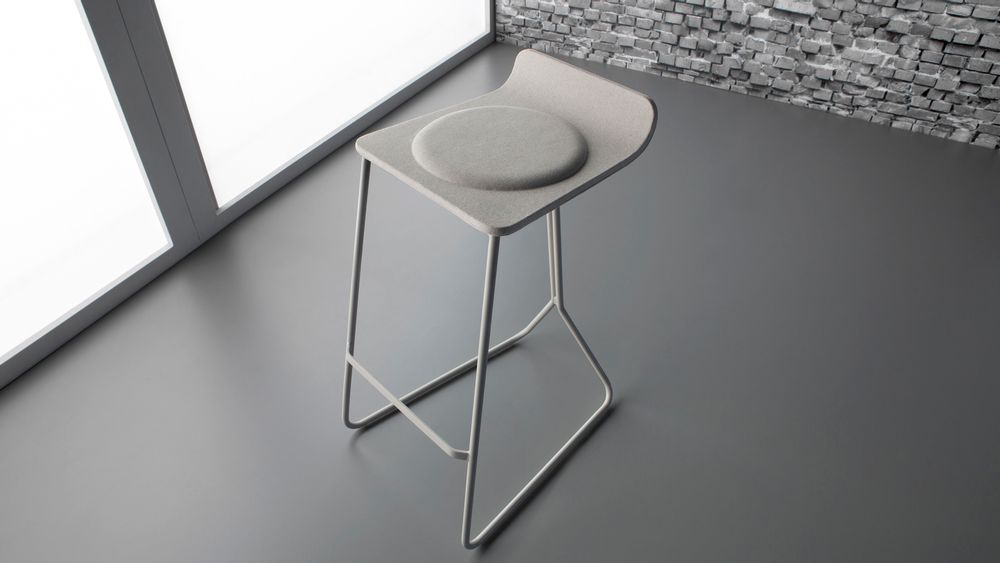 Tabourets - Tabouret DROPS- métal+cuir - DOIMO BRASIL